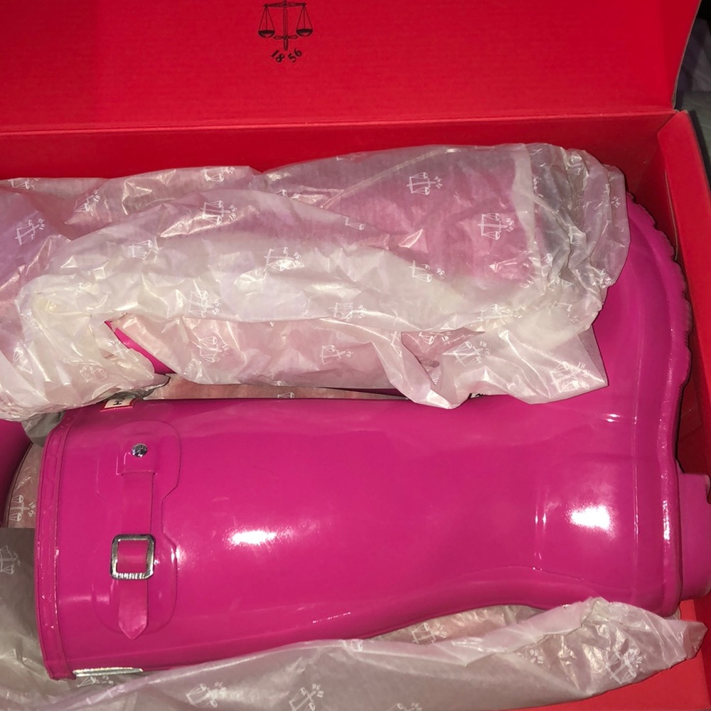 Hot Pink Kids Hunter Boots